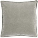 ib laursen housse de coussin carre velours gris clair 50 x 50 cm