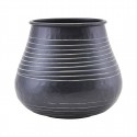 house doctor stribe vase rustic metal noir aluminium Ne0345