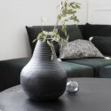 Vase rustique métal alu noir House Doctor Stribe