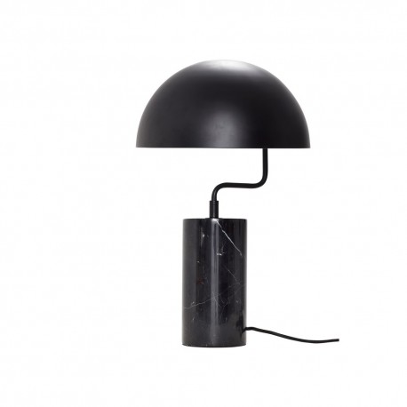 lampe de table design marbre noir hubsch 990718