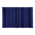 Tapis bleu cobalt coton Lorena Canals Air Alaska Blue 140 x 200 cm