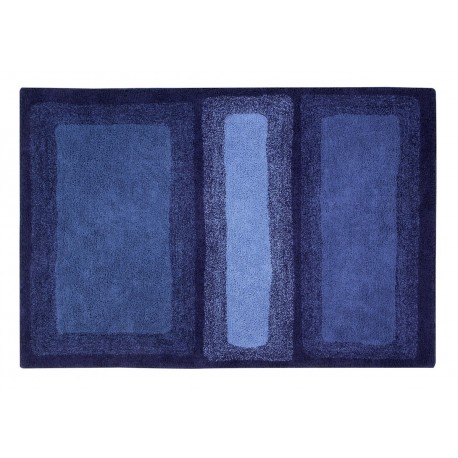 Tapis bleu électrique coton Lorena Canals Water 140 x 200 cm