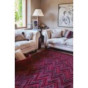 Tapis coton rouge bordeaux franges Lorena Canals Earth 170 x 240 cm