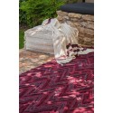 Tapis coton rouge bordeaux franges Lorena Canals Earth 170 x 240 cm