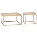 Set de 2 tables basses carrées style minimaliste scandinave bois clair Hübsch