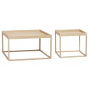 hubsch table basse carree minimaliste bois clair 880523