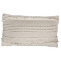 lorena canals coussin coton beige ecru franges 30 x 50 cm SC-AIR-DWH