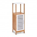 Armoire salle de bains colonne bois blanc bambou Zeller