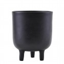 Cache-pot design noir métal alu House Doctor Jang H 18 cm
