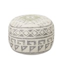 bloomingville terrain pouf rond laine blanc gris 82041251