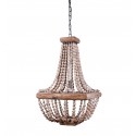 bloomingville terrain luminaire suspension perles de bois naturel 82041213