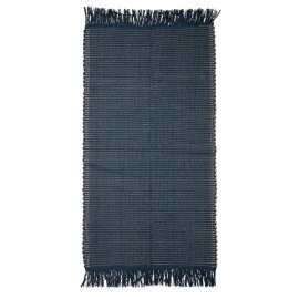 bloomingville tapis bleu coton 160 x 80 cm 32703181