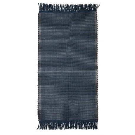 bloomingville tapis bleu coton 160 x 80 cm 32703181
