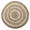 Tapis rond jute esprit broderie Bloomingville D 180 cm