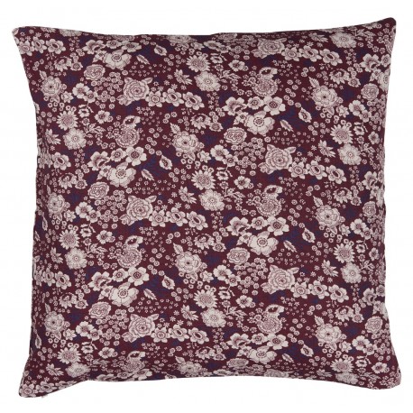 Housse de coussin fleurie prune IB Laursen Plum 50 x 50 cm