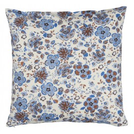 ib laursen housse de coussin fleurs bleues 50 x 50 cm 1902-26