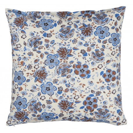 ib laursen housse de coussin fleurs bleues 50 x 50 cm 1902-26