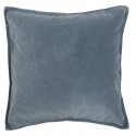 ib laursen housse de coussin velours bleu vintage 50 x 50 cm 6230-13