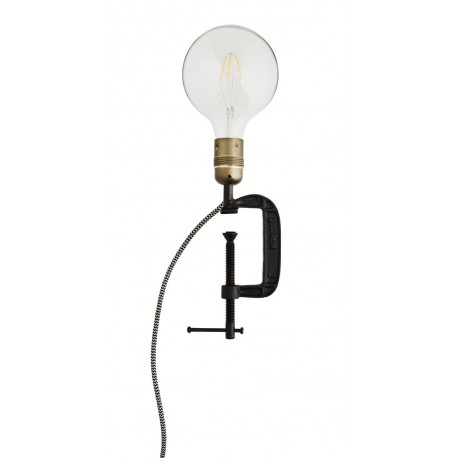 madam stoltz lampe etau metal noir L-2035