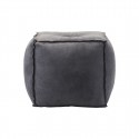 house doctor suede pouf carré cuir daim gris bleu Ae1953