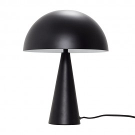 hubsch lampe noire metal forme champignon 990717