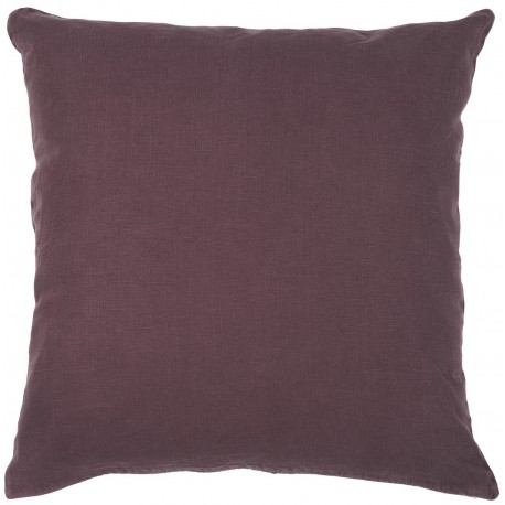 Housse de coussin carrée lin aubergine IB Laursen 50 x 50 cm