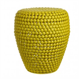 pols potten dot tabouret jaune design metal 300-030-061