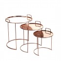 pols potten set de 3 tables basses gigognes metal cuivre 300-070-005