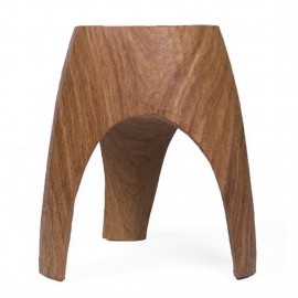 Tabouret bois sculpté Pols Potten 3 Legs