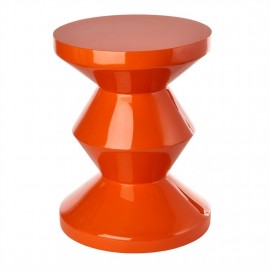 Zig Zag Hocker Pols Potten orange