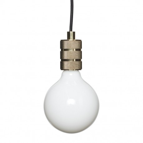 Suspension minimaliste ampoule métal laiton Hübsch