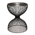 pols potten dumbbell tabouret design metal filaire noir 300-030-038
