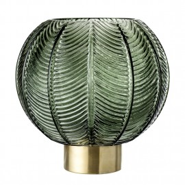 bloomingville vase boule verre vert laiton 30704816