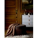 bloomingville grandma pouf velours rond marron avec franges 50218604