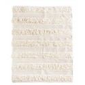 madam stoltz tapis chindi blanc ecru et dore franges 120 x 180 cm