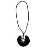 madam stoltz collier noir coton tresse ethnique