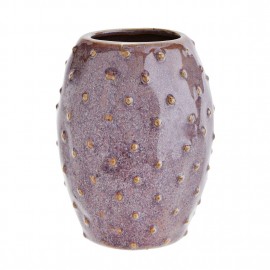 Kleine Vase in Feigenkaktusform, Madam Stoltz, lila Sandstein