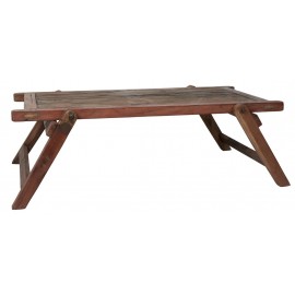 table basse bois lit militaire rustique pliable ib laursen unique 2374-00