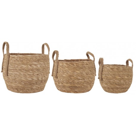 ib laursen set de 3 paniers tresses seagrass naturel 1687-30