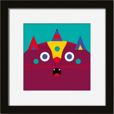 miho who cadre dessin chat graphique prints-460n