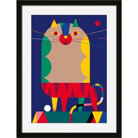 miho heads or tails illustration chat multicolore printl-482n