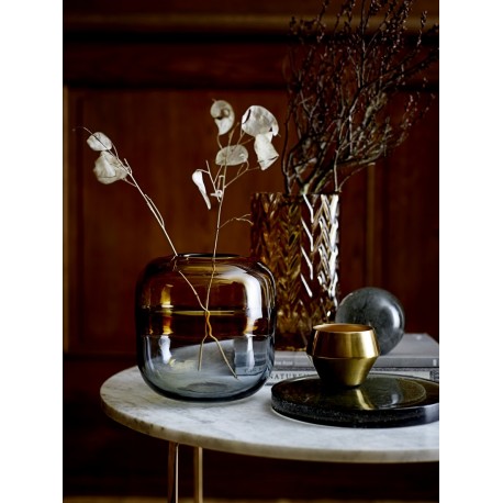 Vase verre soufflé bicolore Bloomingville Brown