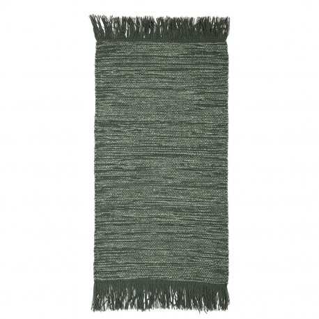 Tapis vert descente de lit laine Bloomingville Green