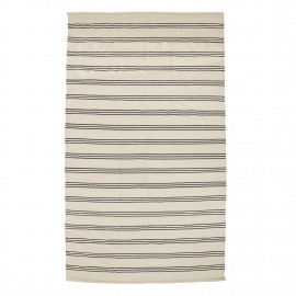 bloomingville tapis coton rayures noir et blanc 32708240