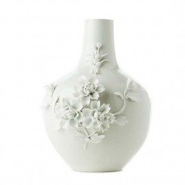 3D rosa Vase aus weißem Porzellan Pols Potten
