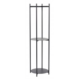 etagere plantes design a poser 3 tablettes metal noir hubsch