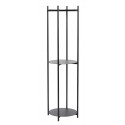 etagere plantes design a poser 3 tablettes metal noir hubsch