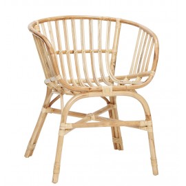 Fauteuil rotin naturel avec accoudoirs Hübsch