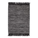 Tapis gris laine franges Bloomingville