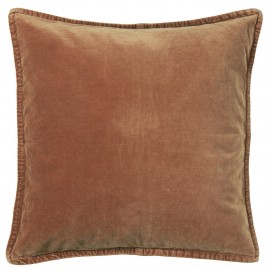 ib laursen housse de coussin carree velours marron 6230-49